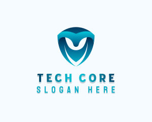 Tech Shield Developer logo design