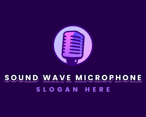 Microphone Radio Podcast logo design