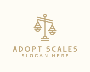 Golden Justice Scale logo design