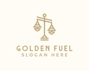 Golden Justice Scale logo design