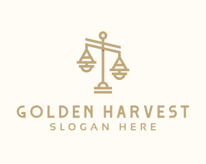 Golden Justice Scale logo design