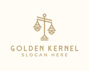 Golden Justice Scale logo design