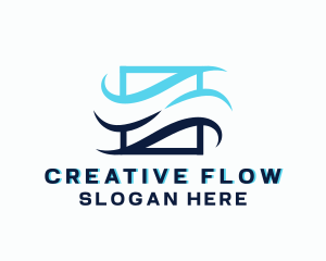 Creative Wave Breeze logo design