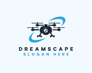 Drone Flying Camera Logo