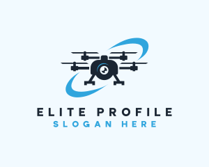 Drone Flying Camera Logo