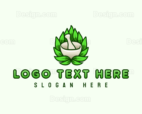 Mortar Pestle Herbal Logo