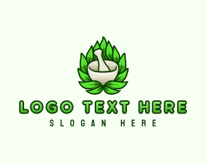 Mortar Pestle Herbal Logo