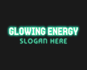 Glowing Cyber Gaming logo design