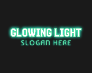 Glowing Cyber Gaming logo design