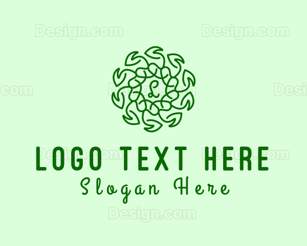 Natural Leaf Organic Wreath Logo