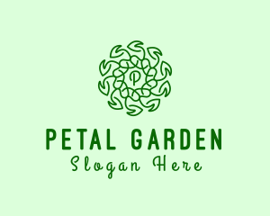 Natural Leaf Organic Wreath logo design