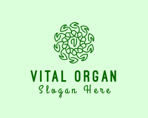 Natural Leaf Organic Wreath logo design