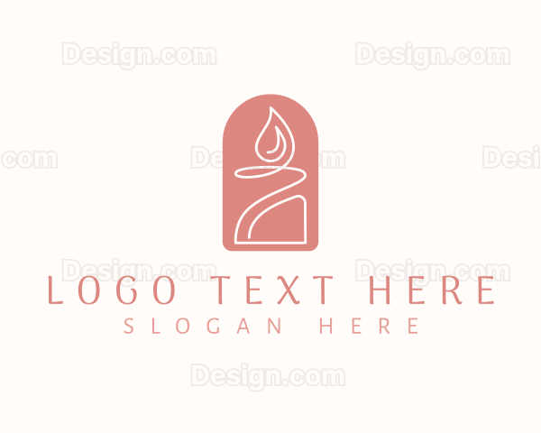 Candle Flame Fire Logo