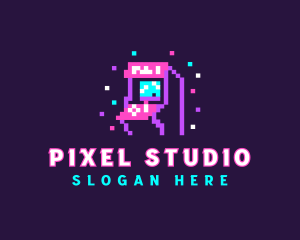 Retro Pixel Arcade logo design