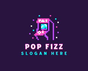 Retro Pixel Arcade logo design