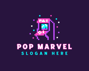 Retro Pixel Arcade logo design