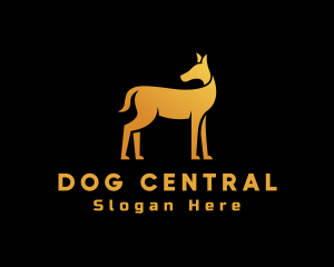 Gold Dog Pet logo design