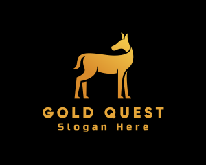 Gold Dog Pet logo design