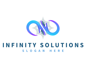 Infinity Hand Loop logo design