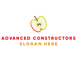 Apple Fruit Slice logo design