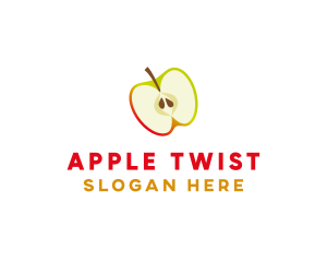 Apple Fruit Slice logo design