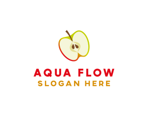 Apple Fruit Slice logo design