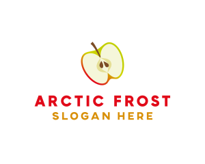 Apple Fruit Slice logo design