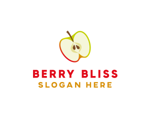 Apple Fruit Slice logo design