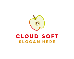 Apple Fruit Slice logo design