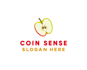 Apple Fruit Slice logo design