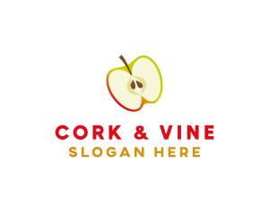 Apple Fruit Slice logo design