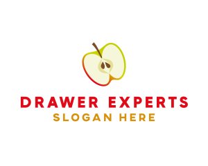 Apple Fruit Slice logo design