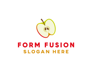 Apple Fruit Slice logo design