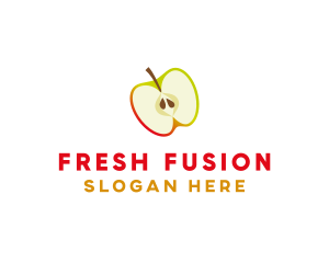 Apple Fruit Slice logo design