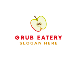 Apple Fruit Slice logo design