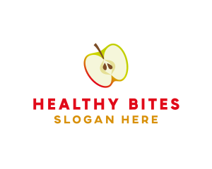 Apple Fruit Slice logo design