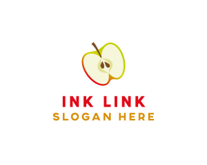 Apple Fruit Slice logo design