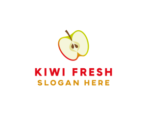 Apple Fruit Slice logo design