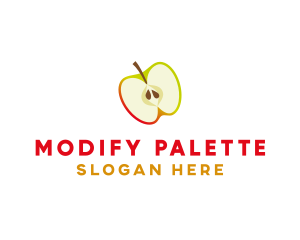 Apple Fruit Slice logo design