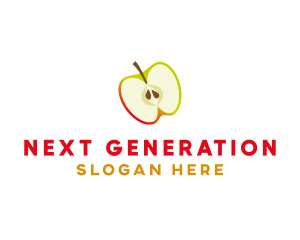 Apple Fruit Slice logo design