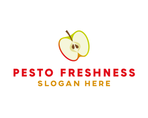 Apple Fruit Slice logo design