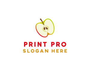 Apple Fruit Slice logo design