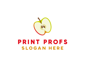 Apple Fruit Slice logo design