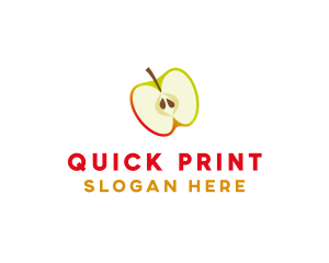 Apple Fruit Slice logo design