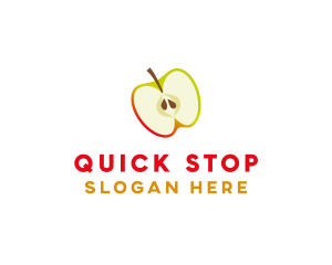 Apple Fruit Slice logo design