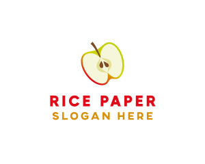 Apple Fruit Slice logo design