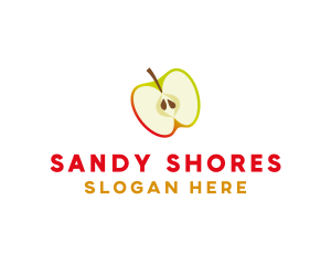 Apple Fruit Slice logo design