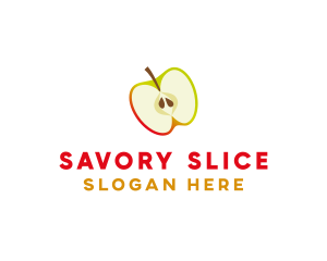 Apple Fruit Slice logo design