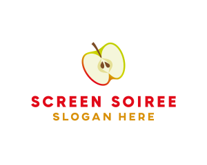 Apple Fruit Slice logo design