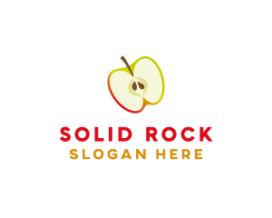 Apple Fruit Slice logo design